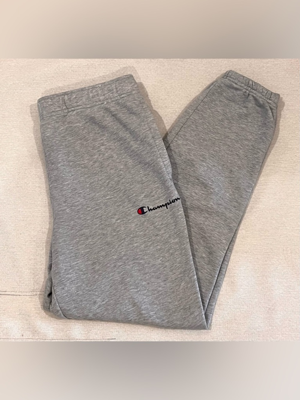 Champion Reverse Weave Style Gray Jogger Sweatpants Embroidered Logo Medium